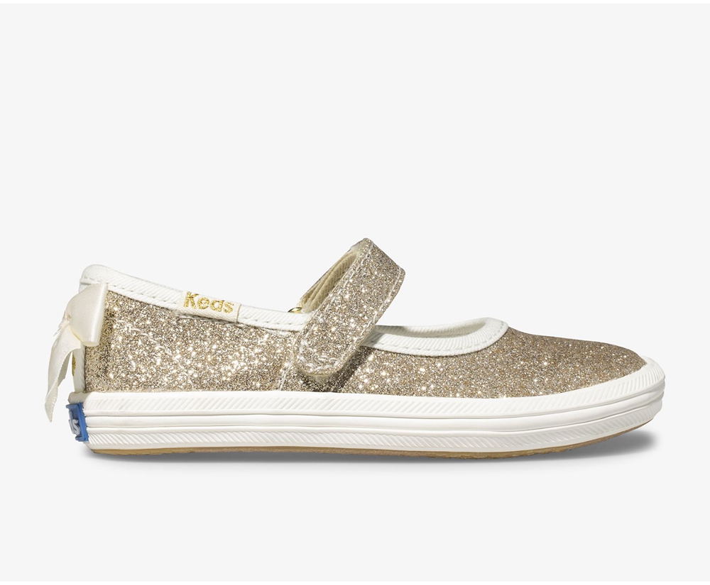 Slip On Παιδικα - Keds Kate Spade New York Sloane Mj Glitter - Χρυσο Χρωμα - PJKOT2348